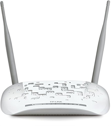 TP-Link TD-W8961N-IT Modem/Router, WLAN N300 Mbps, 4 Ports, Fast Ethernet, inklusive Splitter, Antennen, Version in italienischer Sprache, Weiß von TP-Link