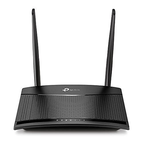 TP-Link 4G LTE Router 150 Mbit/s Wifi N 300 Mbit/s TL-MR100, 4G-Modem, 4G-Box, 2 x SMA für externe Antenne, 2 Ethernet-Ports, abnehmbare Antennen, kompatibel mit jedem Betreiber von TP-Link