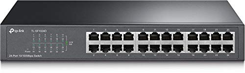 TP-Link TL-SF1024D Desktop/Rackmount Fast Ethernet Netzwek Switch (24x 10/100Mbit/s Ports, Metallgehäuse, Plug&Play, Lifetime warranty) von TP-Link