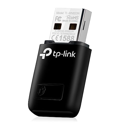 TP-Link TL-WN823N WLAN USB Stick (300Mbit/s 2,4 GHz, Mini Größe Adapter, WPS Taste für einfache Installation, kompatibel zu Windows 11/10/8.1/8/7/XP, Mac OS 10.15 und früher) schwarz von TP-Link