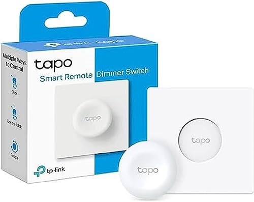 Tapo S200D Smart Remote Dimmer Switch, Smart Button, Benutzerdefinierte Aktionen, Felixible Montage Und Steuerung, Lange Batterielebensdauer. Smart Hub Tapo H100 Erforderlich von TP-Link