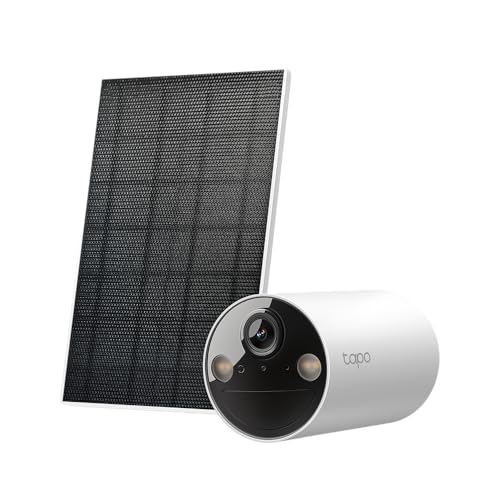 TP-Link Tapo Smart Home Solar Powered Security Camera Kit, Wireless, 2K 3MP, IP65, Color Night Vision, Person Detection, Notification, No Hub Required, SD Card Slot, App Remote Control (TC82 TP-Link Tapo Smart Home Solar Powered Security Camera Kit, Wireless, 2K 3MP, IP65, Color Night Vision, Person Detection, Notification, No Hub Required, SD Card Slot, App Remote Control (TC82 von TP-Link