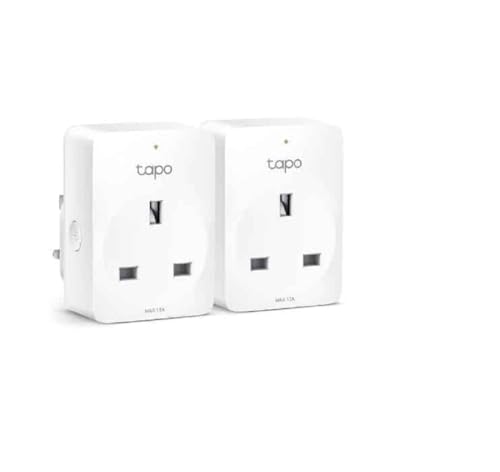 TP-Link Tapo Smart Plug Wi-Fi Outlet, Works with Amazon Alexa (Echo and Echo Dot), Google Home, Wireless Smart Socket, Device Sharing, Without Energy Monitoring, No Hub Required - Tapo P100 (2-Pack) von Tapo