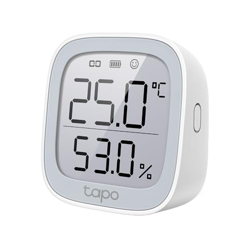 TP-Link Tapo T315 Smart Home Temperatur und Luftfeuchtigkeitsmesser,digitales Thermo-Hygrometer Innen, Raumthermometer mit 2.7'' E-Ink Display, Hochpräzisionssensor, Hub erforderlich von Tapo