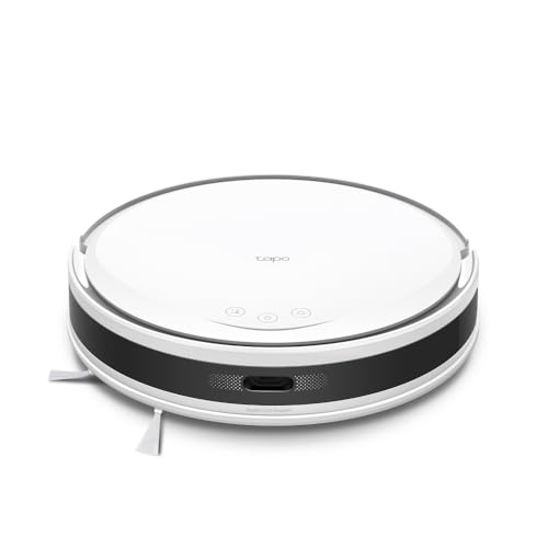 Tapo RV20 Max 5300Pa Saugroboter und Mopp mit LiDAR MagSlim™ Navigation, 83 mm ultradünnes Design, anpassbare Reinigung, automatisches Laden und Sprachsteuerung für die Reinigung von TP-Link