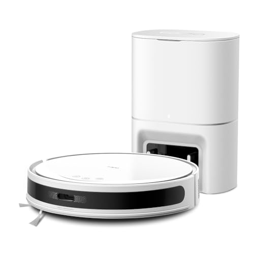 Tapo RV20 Max Plus Saugroboter mit Wischfunktion und automatischer Absaugstation, 5300Pa Ultra-Starke Saugkraft, 83 mm Ultra-schlank, kompatibel mit Alexa & Google Assistant Sprachsteuerung, Weiß von TP-Link