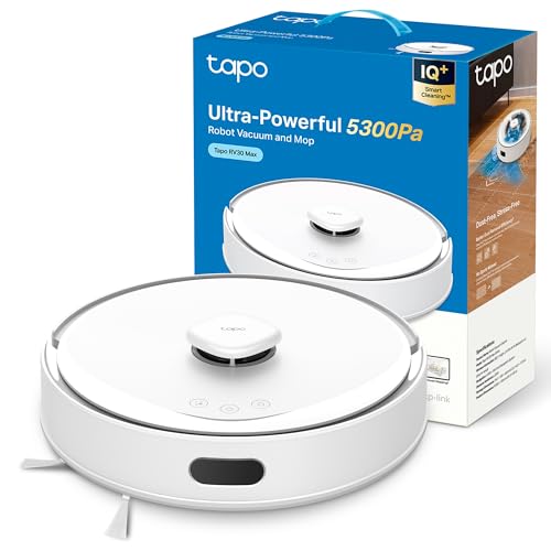Tapo RV30 Max 5300Pa Hyper Saugroboter & Wischmopp mit LiDAR + IMU Dual-Navigation, Auto-Leer-Dock, intelligenter Reinigung, Multi-Boden-Mapping, Teppichvermeidung und Sprachsteuerung für mühelose Tapo RV30 Max 5300Pa Hyper Saugroboter & Wischmopp mit LiDAR + IMU Dual-Navigation, Auto-Leer-Dock, intelligenter Reinigung, Multi-Boden-Mapping, Teppichvermeidung und Sprachsteuerung für mühelose von TP-Link