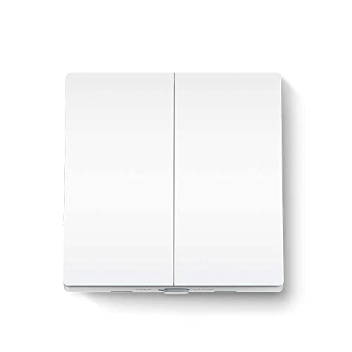 TP-Link Tapo S220 Smart Lichtschalter, 2-Gang 1-Way, Fernbedienung, Sprachsteuerung über Amazon Alexa oder den Google Assistant, batteriebetrieben, Muss mit Tapo Hub verwendet Werden von TP-Link