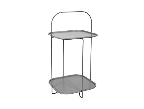 LEITMOTIV Beistelltisch Trays Stahl mausgrau, ABS, Grau, 70 x 39 x 39 cm von TP