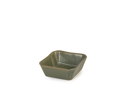 Streat Set 4 Coppe in Stoneware Quadrate Verde 8,5cm von TP