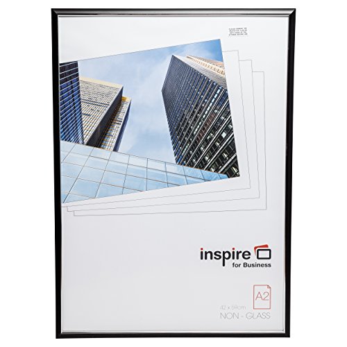 TPAC EASA2BKP inspire Bilderrahmen Easy Loader, A2, 14 mm, schwarz von Hampton Frames