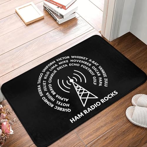 Amateur-Ham-Radio-Operator-Geschenk Tür Boden Küche Badematte rutschfest für den Außenbereich Fußmatte Wohnzimmer Eingang Teppich-20x32 inch von TPDODON