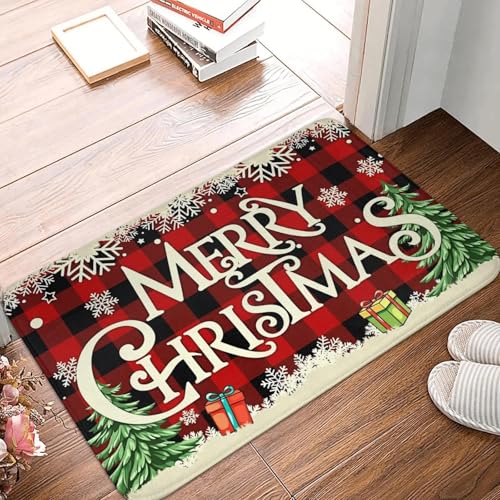 Frohe Weihnachten Fußmatte Anti-Rutsch Eingang Bad Küche Tür Boden Matte Garten Teppich Teppich Footpad-16x24 inch Frohe Weihnachten Fußmatte Anti-Rutsch Eingang Bad Küche Tür Boden Matte Garten Teppich Teppich Footpad-16x24 inch von TPDODON