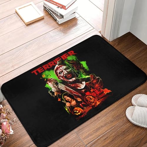Horror Clown Halloween Film Terrifier Fußmatte Anti-Rutsch Eingang Küche Bad Boden Tür Matten Garten Teppich Teppich Footpad-20x32 inch von TPDODON