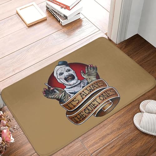 Horror Clown Halloween Film Terrifier Fußmatte rutschfeste Küche Badezimmer Matte Wohnzimmer Tür Boden Eingang Teppich Teppich-20x32 inch von TPDODON