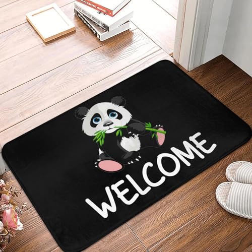 Lazy Panda Eating Bamboo Fußmatte Anti-Rutsch-Eingang Bad Küche Tür Bodenmatte Garage Teppich Teppich Footpad-20x32 inch von TPDODON