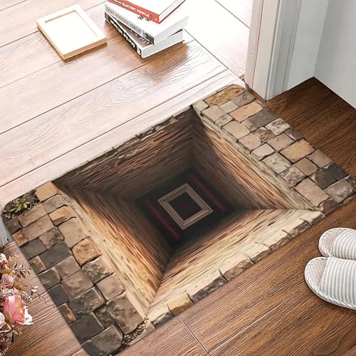 TPDODON 3D-Illusion geheimnisvolle Falle Fußmatte rutschfest für Küche Bad Garten Garage Boden Tür Eingang Teppich-20x32 inch TPDODON 3D-Illusion geheimnisvolle Falle Fußmatte rutschfest für Küche Bad Garten Garage Boden Tür Eingang Teppich-20x32 inch von TPDODON