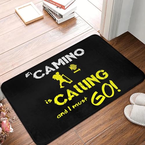 TPDODON Buen Camino de Santiago Fußmatte Anti-Rutsch-Eingang Küche Boden Fußmatte EL Camino Way of St. James Schlafzimmer Balkon Teppich Teppich-16x24 inch von TPDODON