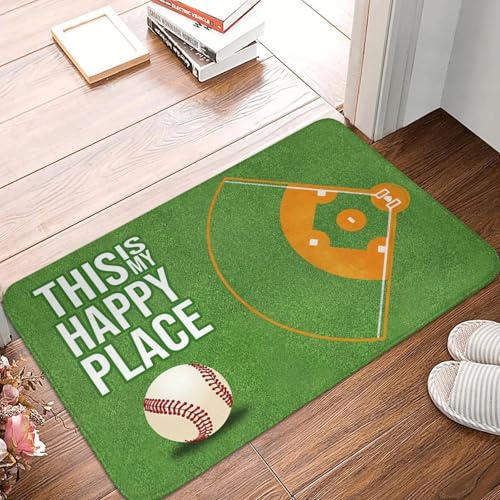 TPDODON Dies ist Mein Happy Palace Baseball Fußmatte Matte Anti-Rutsch Badezimmer Küche Garage Teppich-24x36 inch TPDODON Dies ist Mein Happy Palace Baseball Fußmatte Matte Anti-Rutsch Badezimmer Küche Garage Teppich-24x36 inch von TPDODON