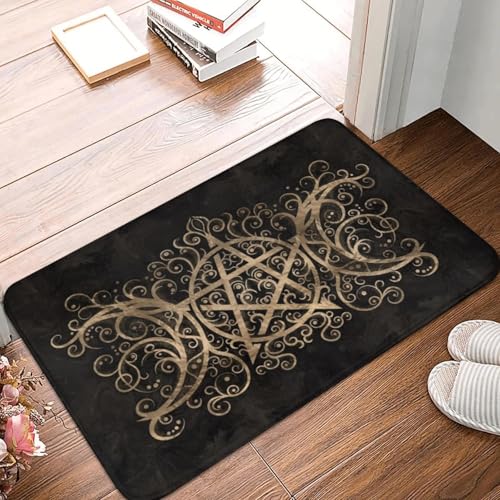 TPDODON Dreifachmond-Göttin Pentagramm Fußmatte Matte Anti-Rutsch Goth Wicca Hexe Hexerei Bad Küche Garage Teppich Teppich-20x32 inch TPDODON Dreifachmond-Göttin Pentagramm Fußmatte Matte Anti-Rutsch Goth Wicca Hexe Hexerei Bad Küche Garage Teppich Teppich-20x32 inch von TPDODON