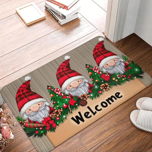 TPDODON Frohe Weihnachten Fußmatte Matte Anti-Rutsch Küche Bad Balkon Teppich Teppich-16x24 inch von TPDODON