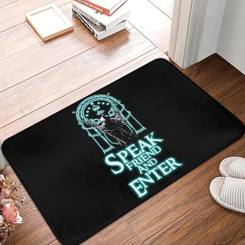 TPDODON Fußmatte mit Aufschrift „Speak Friend and Enter“ rutschfest saugfähig für den Außenbereich für Küche Balkon Eingangsbereich Teppich-24x36 inch TPDODON Fußmatte mit Aufschrift „Speak Friend and Enter“ rutschfest saugfähig für den Außenbereich für Küche Balkon Eingangsbereich Teppich-24x36 inch von TPDODON