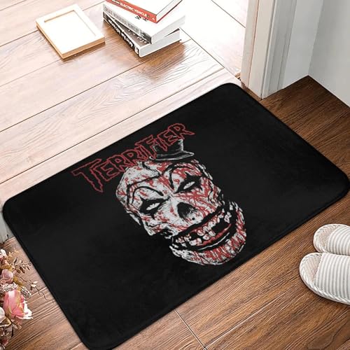 TPDODON Halloween Clown Horror Film Terrifier Haustür Boden Eingangsmatte Outdoor Küche Badezimmer Fußmatte Garage Teppich Teppich-20x32 inch von TPDODON