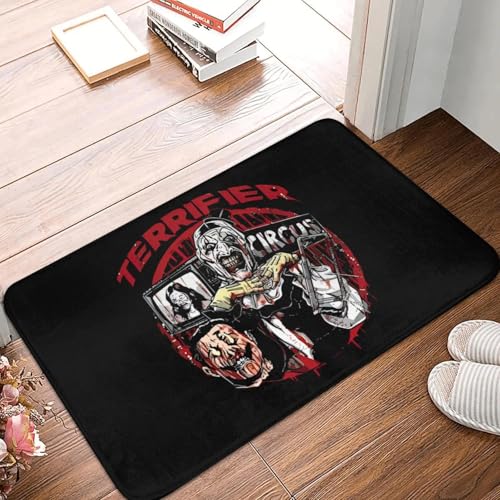 TPDODON Horror-Clown Halloween-Film Terrifier Fußmatte für die Vordertür rutschfest für den Innenbereich schnelltrocknend Teppich für den Wohnzimmereingang-16x24 inch von TPDODON