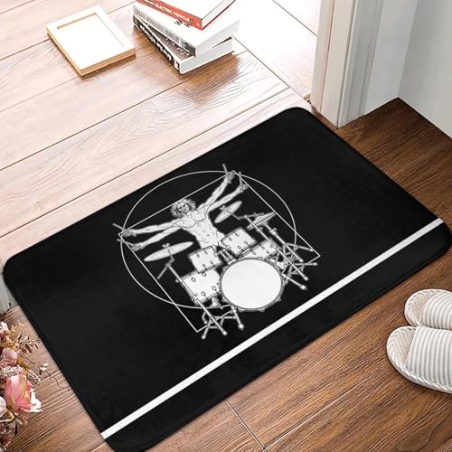 TPDODON Lustige Virtuvian Mann Schlagzeuger Fußmatte Matte Anti-Rutsch Trommeln Trommel Musik Bad Küche Garage Teppich Teppich-16x24 inch TPDODON Lustige Virtuvian Mann Schlagzeuger Fußmatte Matte Anti-Rutsch Trommeln Trommel Musik Bad Küche Garage Teppich Teppich-16x24 inch von TPDODON
