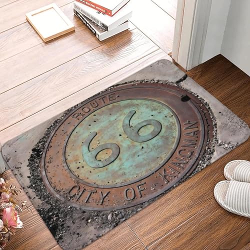 TPDODON Lustiger Kanaldeckel 3D-Fallen Vordertürmatte Anti-Rutsch-Outdoor-wasserdichte Fußmatte Garten Garage Eingangsteppich Teppich-20x32 inch von TPDODON