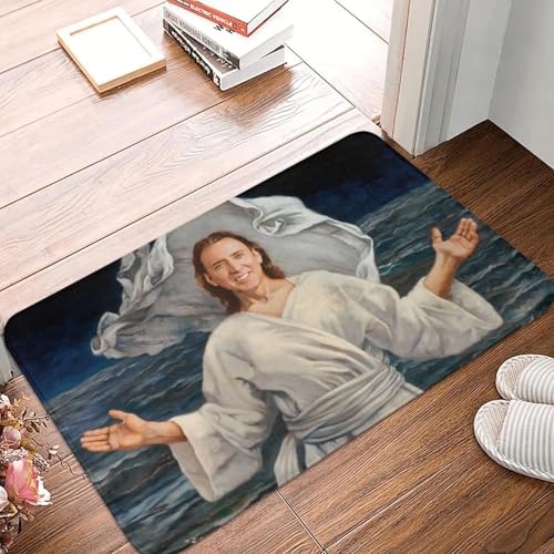 TPDODON Nicolas Cage Walking On Water Fußmatte Matte Anti-Rutsch Lustige Meme Küche Bad Toilette Teppich Teppich-24x36 inch von TPDODON