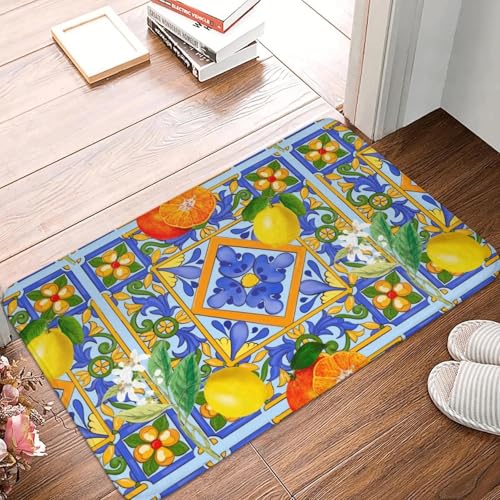 TPDODON Sommer Obst Orangen Zitronen Boden Tür Küche Badezimmer Matten Anti-Rutsch Outdoor Fußmatte Schlafzimmer Balkon Eingang Teppich Teppich-16x24 inch TPDODON Sommer Obst Orangen Zitronen Boden Tür Küche Badezimmer Matten Anti-Rutsch Outdoor Fußmatte Schlafzimmer Balkon Eingang Teppich Teppich-16x24 inch von TPDODON