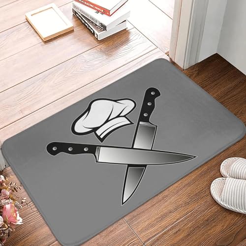 TPDODON Totenkopf Messer Chef Fußmatte Matte Anti-Rutsch Küche Bad Wohnzimmer Teppich Teppich-20x32 inch TPDODON Totenkopf Messer Chef Fußmatte Matte Anti-Rutsch Küche Bad Wohnzimmer Teppich Teppich-20x32 inch von TPDODON