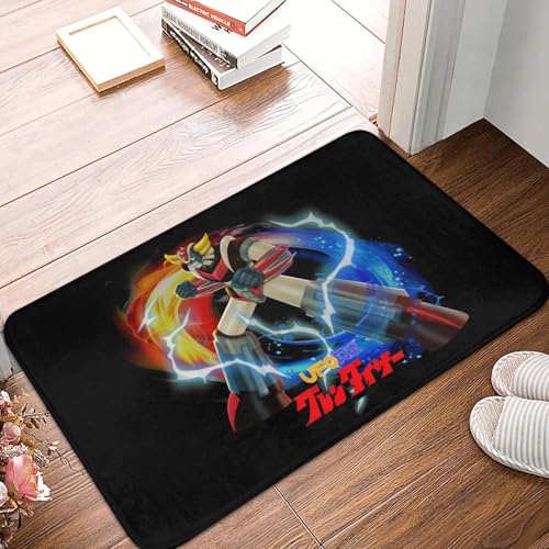 TPDODON UFO Roboter Grendizer Fußmatte Matte Anti-Rutsch Goldorak Anime Badezimmer Küche Garten Teppich Teppich-24x36 inch von TPDODON