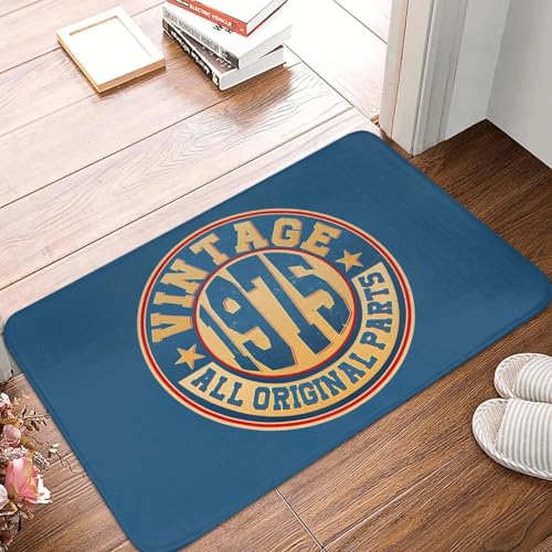 TPDODON Vintage Alle Originalteile Emblem Schild 1975 Geburtstag Fußmatte Matte Anti-Rutsch Küche Badezimmer Schlafzimmer Teppich Teppich-16x24 inch TPDODON Vintage Alle Originalteile Emblem Schild 1975 Geburtstag Fußmatte Matte Anti-Rutsch Küche Badezimmer Schlafzimmer Teppich Teppich-16x24 inch von TPDODON