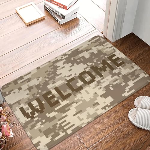 Wüste Digital Camo Fußmatte Anti-Rutsch Bad Küche Matte Garten Garage Tür Boden Eingang Teppich Teppich-20x32 inch von TPDODON