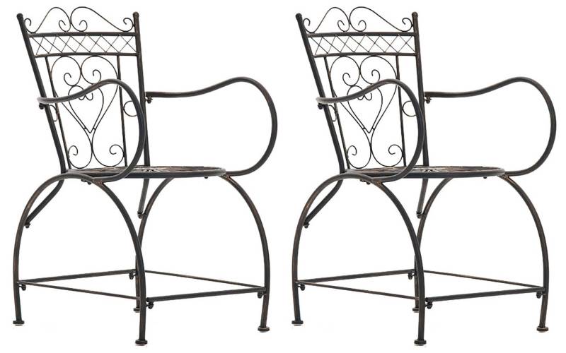 TPFGarden 2er Set Gartenstühle Sheen - bronze Stück von TPFGarden