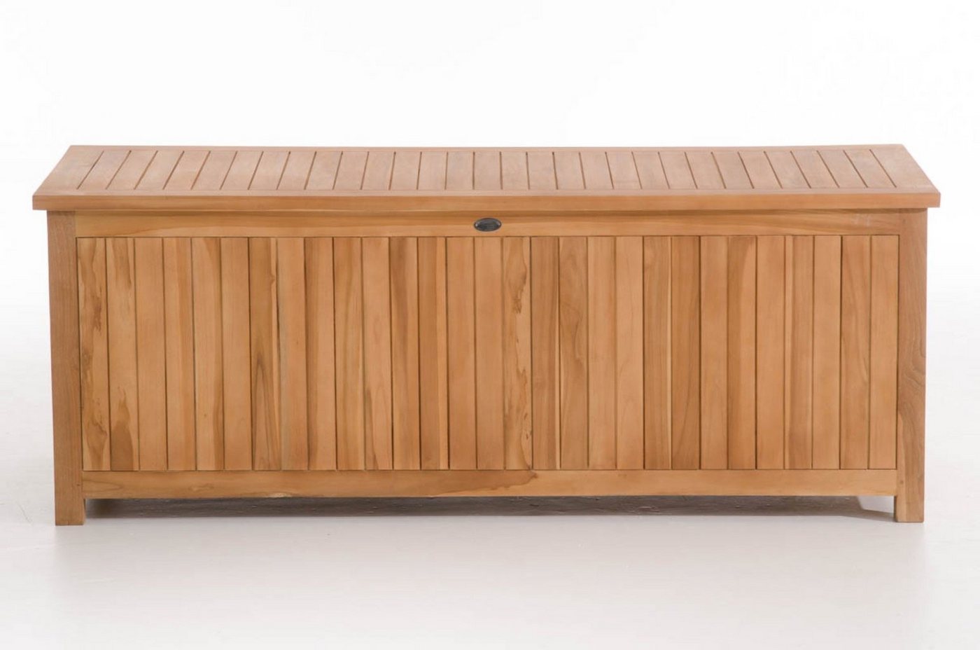 TPFGarden Auflagenbox Odin - Gartenbox aus hochwertigem wasserabweisendem Teakholz (Aufbewahrungsbox Garten - Gartentruhe Teakholz, Gartenbox mit 2 hochwertigen Gasliftdämpfer), Maße: Volumen 382 Liter - Außenmaße: (TxBxH): 63 x 140 x 77cm von TPFGarden