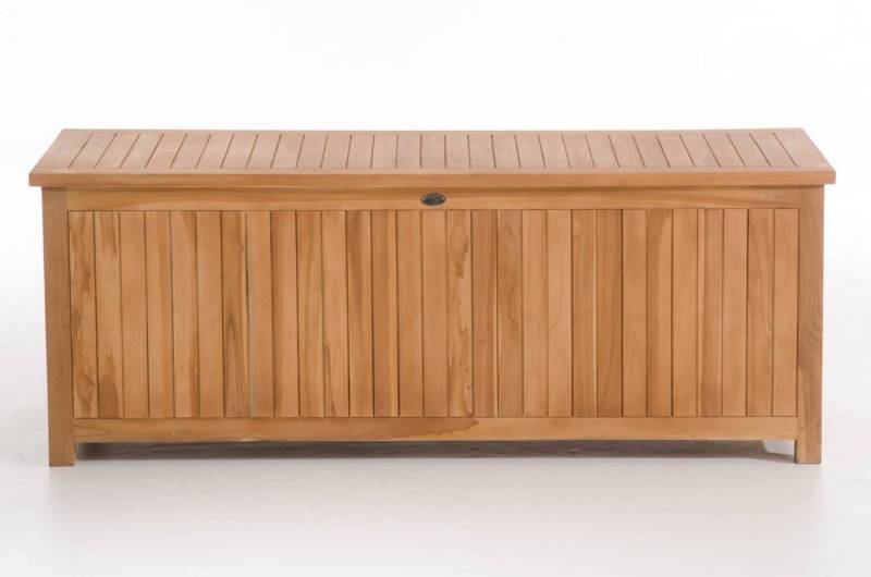 TPFGarden Auflagenbox Odin - Gartenbox aus hochwertigem wasserabweisendem Teakholz (Aufbewahrungsbox Garten - Gartentruhe Teakholz, Gartenbox mit 2 hochwertigen Gasliftdämpfer), Maße: Volumen 382 Liter - Außenmaße: (TxBxH): 63 x 140 x 77cm von TPFGarden