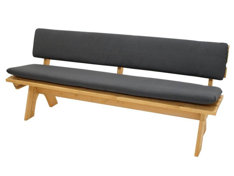 TPFGarden Bankauflage SWINDON, (Polsterauflagen-Set, 2-teilig - 4-Sitzer - anthrazit - 195x42cm) von TPFGarden