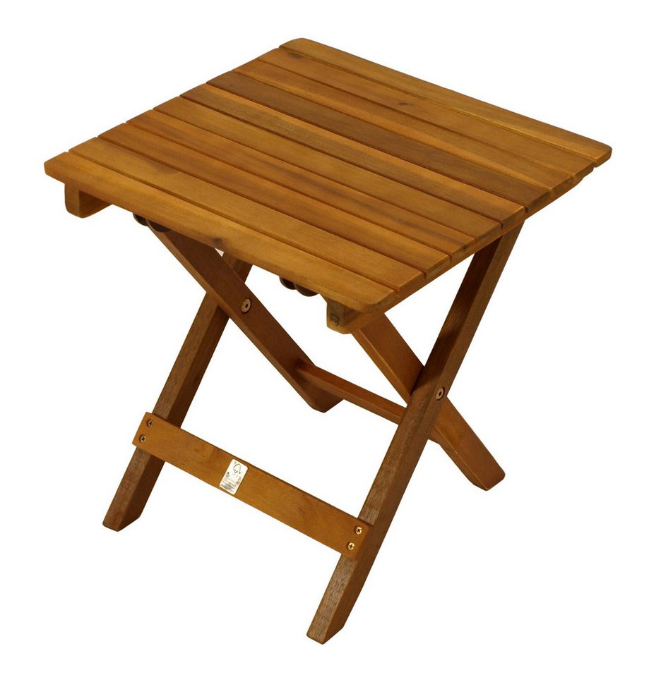 TPFGarden Beistelltisch CANNOCK (Klappbarer Ablagetisch aus Akazienholz, Hochwertig behandelte Oberfäche geölt, FSC®-zertifiziert), Maße (BxHxT): 38 x 45 x 38 cm von TPFGarden