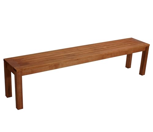 TPFGarden Gartenbank 4-Sitzer-Hockerbank BONN | 190 cm| FSC®-Zertifiziert | Eukalyptus Hartholz geölt | Farbe: braun von TPFGarden