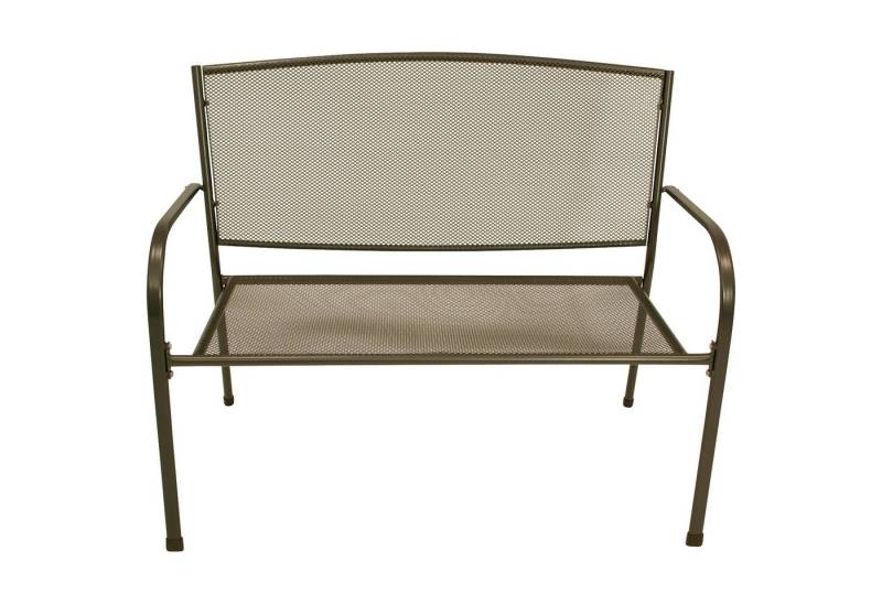 TPFGarden Gartenbank GLASGOW (Outdoor Bank - Holzbank 2-Sitzer - Stahlbank, Metallbank aus Streckmetall anthrazitgrau), Hochwertige Bank mit den Maßen (BxHxT): 110 x 88 x 59 cm von TPFGarden