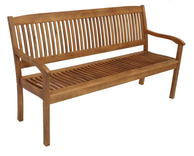 TPFGarden Gartenbank Menorca (Hochwertige Outdoor Gartenbank, 1-St., Sitzbank Outdoor Gartenbank 3-Sitzer 157cm), Holz ist geölt - Hochwertige Verarbeitung von TPFGarden