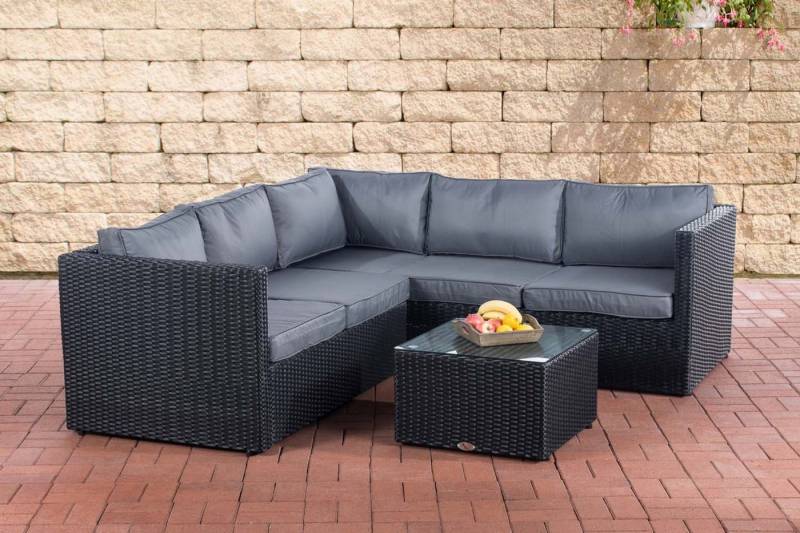 TPFGarden Gartenlounge-Set, (14-tlg), Lounge Gartenmöbel Set Rattan wetterfest UV-resistent, Schwarz von TPFGarden
