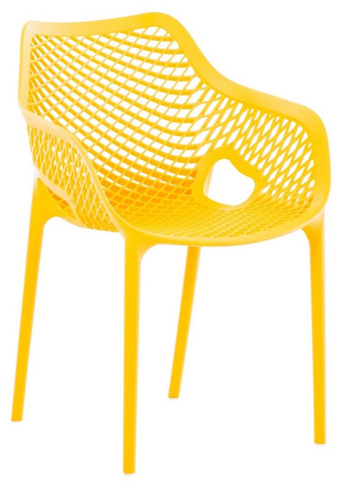 TPFGarden Gartenstuhl Aero - für Garten, Balkon, Terrasse - Farbe: gelb (Hochwertiger und stabiler Gartensessel aus Polypropylen, 1 St), Balkonstuhl, Bistrostuhl - Maße (TxBxH): 60 x 57 x 81cm von TPFGarden