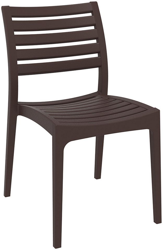 TPFGarden Gartenstuhl Argon - für Garten, Balkon, Terrasse - Farbe: braun (Hochwertiger und stabiler Gartenstuhl aus Polypropylen, 1 St), Balkonstuhl, Bistrostuhl - Maße (TxBxH): 58 x 48 x 82cm von TPFGarden