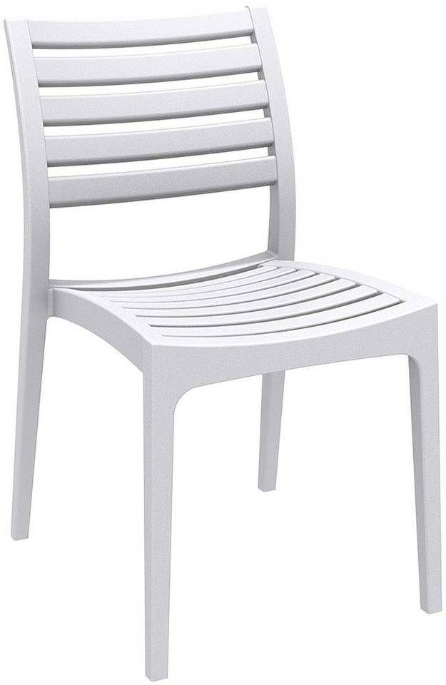 TPFGarden Gartenstuhl Argon - für Garten, Balkon, Terrasse - Farbe: weiß (Hochwertiger und stabiler Gartenstuhl aus Polypropylen, 1 St), Balkonstuhl, Bistrostuhl - Maße (TxBxH): 58 x 48 x 82cm von TPFGarden