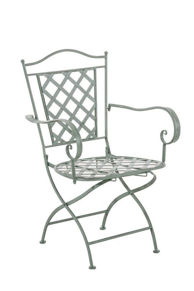 TPFGarden Gartenstuhl Athan - für Garten, Balkon, Terrasse - Farbe: antik-grün (Hochwertiger und stabiler Metallstuhl aus handgefertigtem Eisen, 1 St), Balkonstuhl, Bistrostuhl - Maße (TxBxH): 51 x 56 x 93cm von TPFGarden
