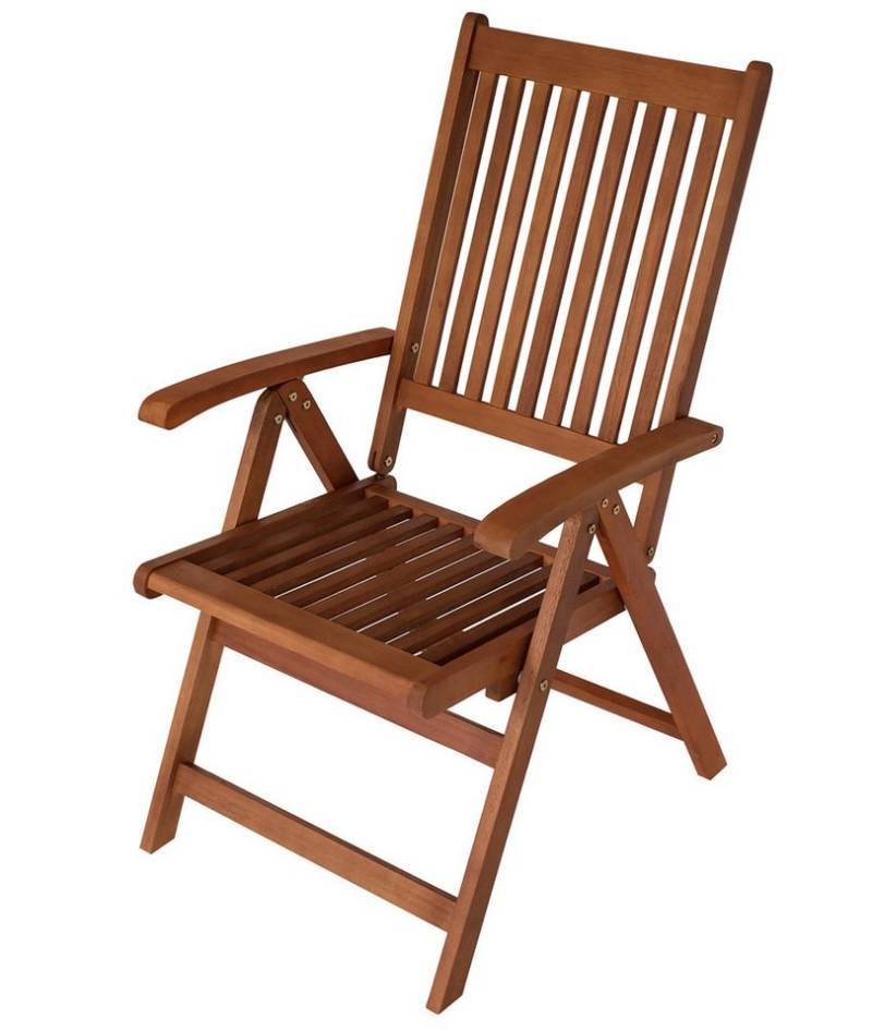 TPFGarden Gartenstuhl LAGUNA (Klappstuhl - Gartenstuhl 2-er Set- Eukalyptus geölt, FSC®-zertifiziert), Hochwertiger Outdoor Stuhl mit den Maßen (BxHxT): 58 x 108 x 70 cm von TPFGarden